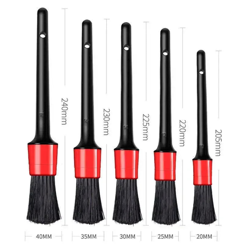 5Pcs Car Cleaning Brush Kit Soft Bristle Detail Brushes For Motorcycle Car Detailing Brush Set Wheel Rims Cleaning Brush Tools