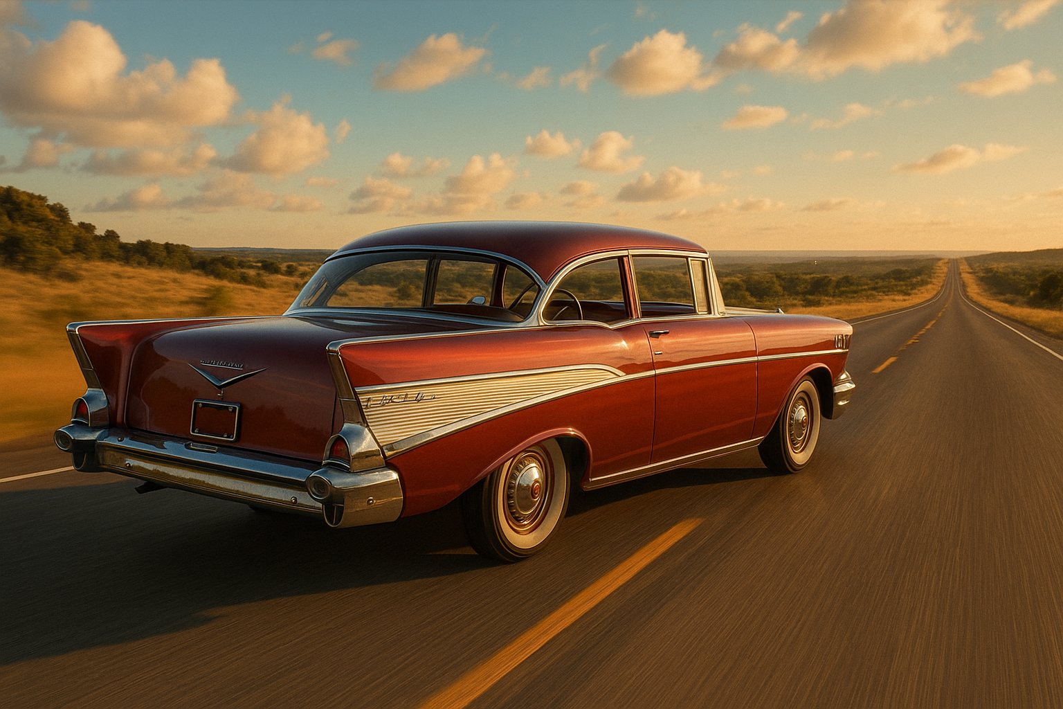 57 chev highway photo