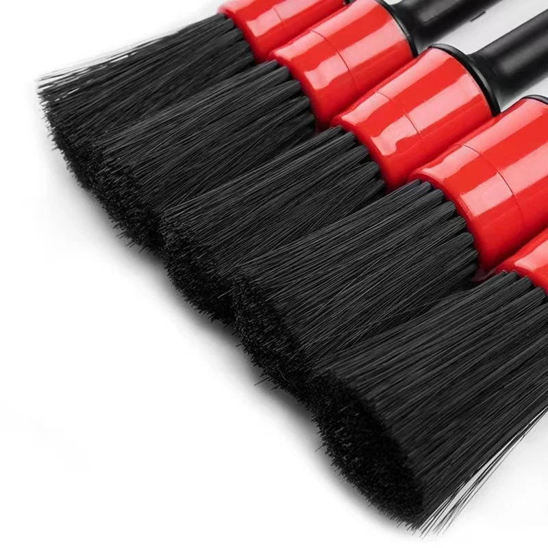 5Pcs Car Cleaning Brush Kit Soft Bristle Detail Brushes For Motorcycle Car Detailing Brush Set Wheel Rims Cleaning Brush Tools